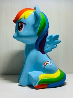 My Little Pony Rainbow Dash Fab Ceramic Piggy Bank 9 1/4" Hasbro 2015 Collection